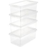 keeeper Aufbewahrungsbox 30019 4 x 5,6 L Transparent PP (Polypropylen) 19,5 x 33 x 12 cm 4 Stück