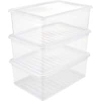 Boîte de rangement keeeper 30020 PP (Polypropylène) Transparent 26,5 x 39 x 14 cm 3 x 11 L