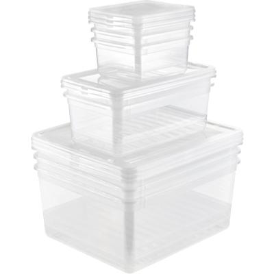 keeeper Aufbewahrungsboxen 30050 Transparent PP 2 x 5,6 L, 3 x 1,7 l, 3 x 18 L (Polypropylen) 8 Stück