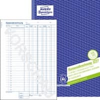 Décompte de caisse Avery Zweckform 1227 Perforé Blanc 100 feuilles