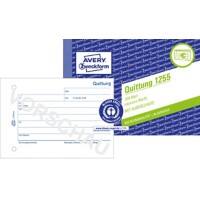 Reçu avec TVA Avery Zweckform 1255 A6 Paysage Perforé 100 feuilles