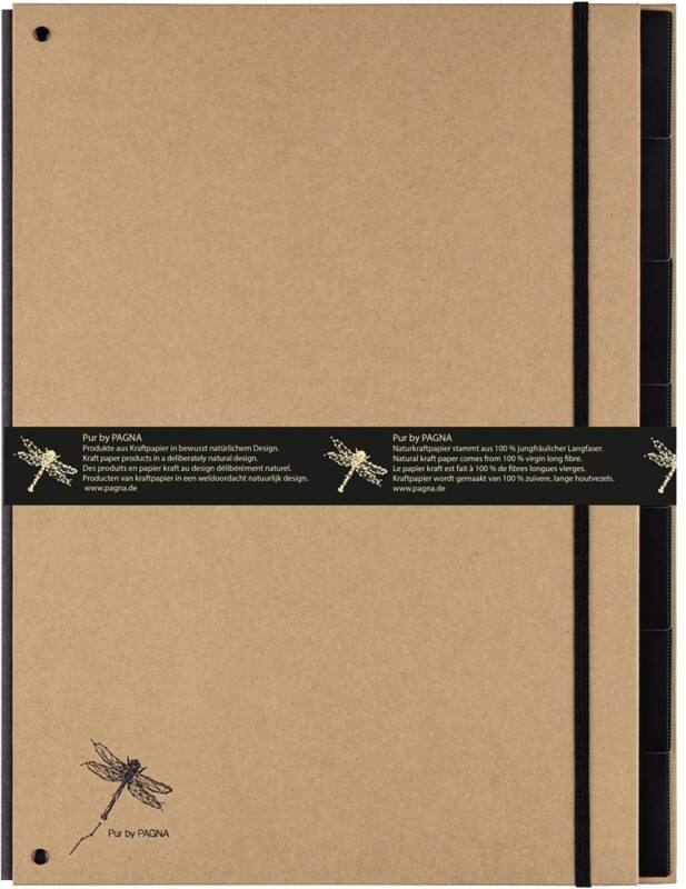 PAGNA Pultordner 210 x 297 mm Blanko Recycelte Pappe 7-teilig Beige 26,5 (B) x 1,5 (T) x 34 (H) cm