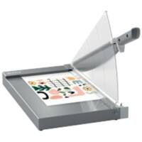 Leitz Precision Office Pro Hebelschneider 9023 A4+ 381 mm Edelstahl-Klinge Premium Glasarbeitsfläche EdgeGlow-Kantenlicht Grau 25 Blatt