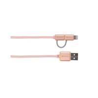 SKROSS Micro-USB- und Apple-Lightning-Kabel 2in1 Charge‘n Sync 2.700251 Roségold