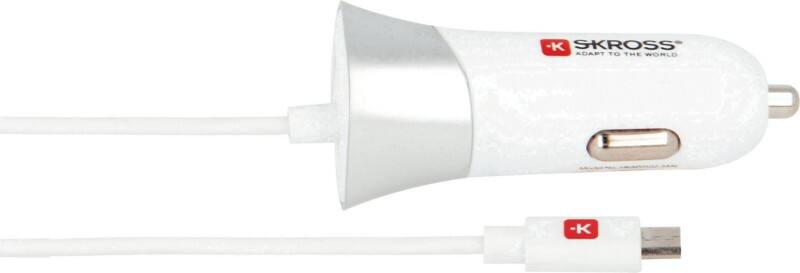 Chargeur de voiture SKROSS 2.900617 filaire Blanc