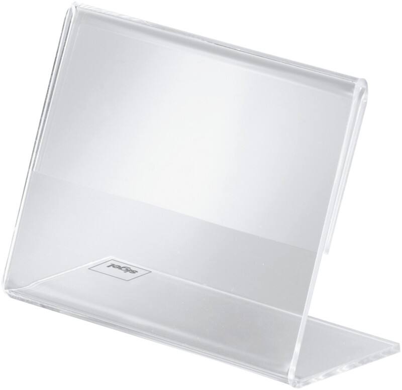 Présentoir Sigel 60 x 90 mm En forme de L 9 (l) x 3,7 (p) x 6,5 (h) cm Transparent 10 unités