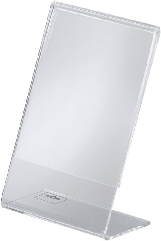 Sigel Tischaufsteller A7 L-Form 7,6 (B) x 3,7 (T) x 11,2 (H) cm Transparent 10 Stück