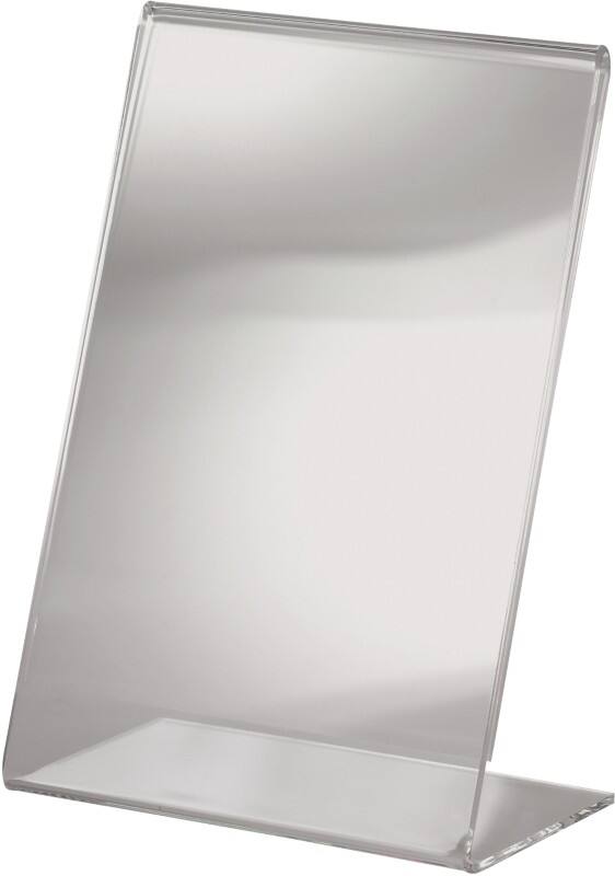 Porte-visuel Sigel A6 En forme de L 10,6 (l) x 5,3 (p) x 15,5 (h) cm Transparent