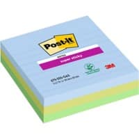 Notes Super Sticky Post-it Oasis 101 x 101 mm Assortiment 3 Unités de 70 Feuilles