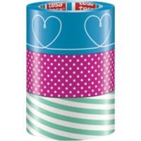 tesa Verpackungsklebeband tesapack Blau, Rosa, Weiss 50 mm (B) x 25 m (L) 3 Rollen