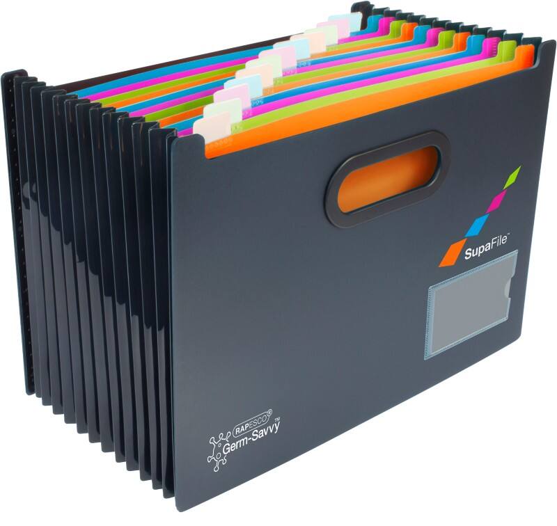 Trieur Rapesco SupaFile 13 Pochettes A4 PP (Polypropylène) Assortiment 1489