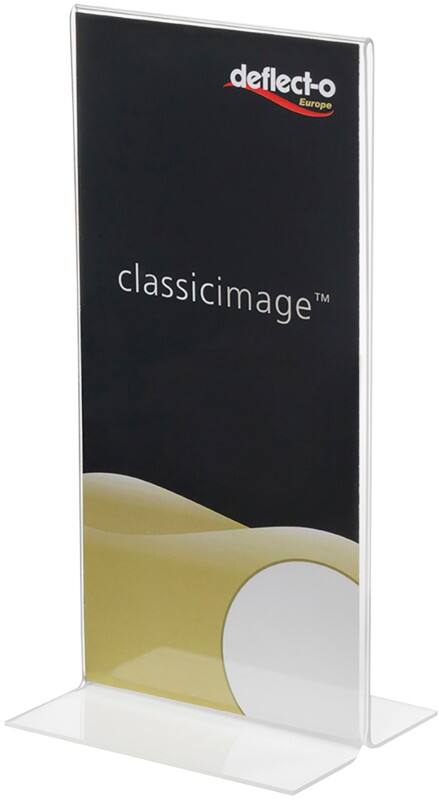 Deflecto Tischaufsteller DL T-Form 10 (B) x 8 (T) x 21,5 (H) cm Transparent