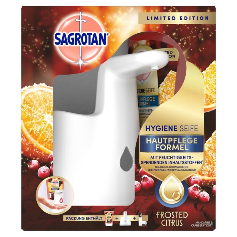 Distributeur de savon pour les mains Sagrotan No Touch Eis Rose Blanc 250 ml