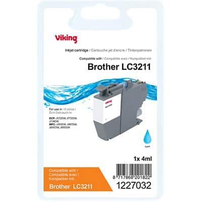 Cartouche jet d'encre Viking LC3211 Compatible Brother Cyan