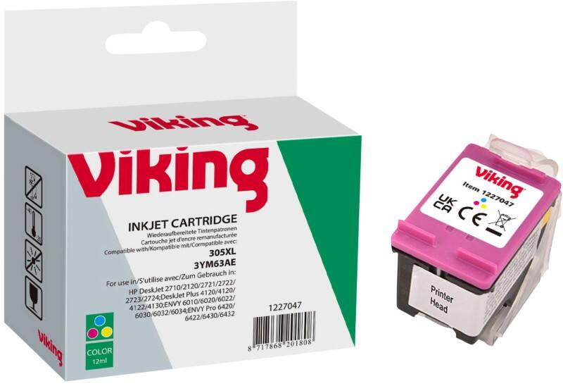 Cartouche jet d’encre Viking 305XL Compatible HP 3YM63AE Cyan, magenta, jaune