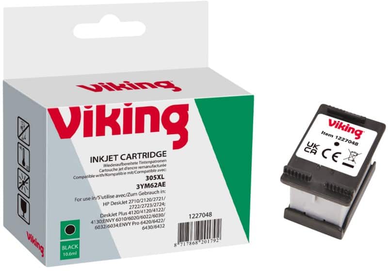Cartouche jet d’encre Viking 305XL Compatible HP HP3YM62AE Noir   