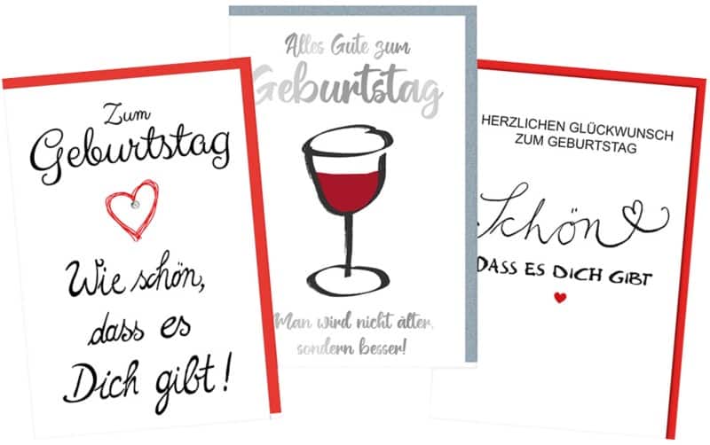 Braun &amp; Company Geburtstagskarten Mehrfarbig 230gsm 5939-0039 3 Stück