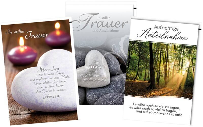 Braun &amp; Company Trauerkarten Mehrfarbig 230gsm 5939-0041 3 Stück