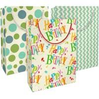 Braun & Company Papier Geschenktüten Mehrfarbig 230 (B) mm 4067-22412 / 4067-22409 / 4067-22420 3 Stück