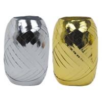 Geschenkband Gold, Silber 5 mm (B) x 20 m (L) 2 Stück