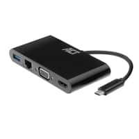 Adaptateur ACT multiport 4K USB-C vers HDMI ou VGA avec Ethernet et hub USB