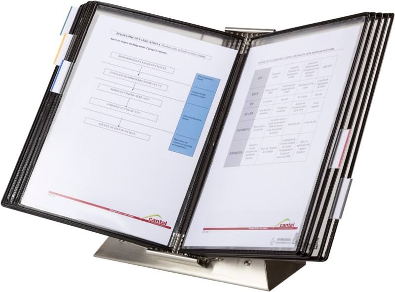 Djois Tarifold Sichttafelsystem 10 Flächen A4 Schwarz