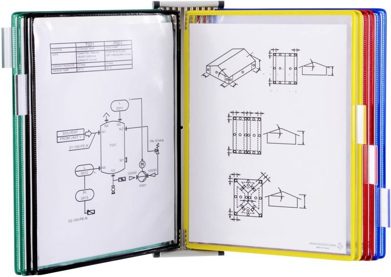 Système de présentation Djois Tarifold 10 Panneaux A4 Métal Assortiment
