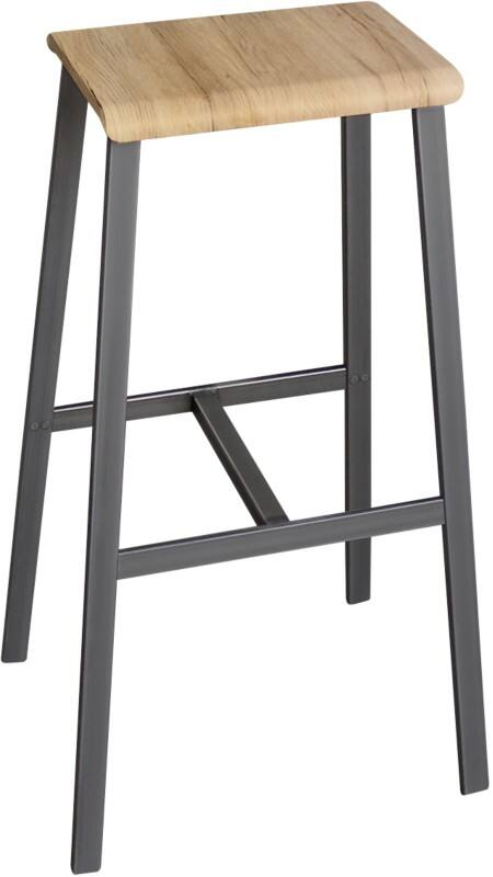 Tabouret de bar Hammerbacher VSMP1/F/T Chêne Vernis et Bois 350 x 770 x 260 mm 2 unités