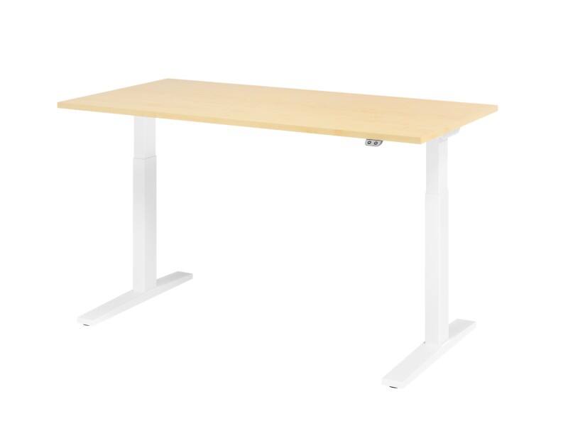 Bureau assis-debout Hammerbacher VXMKA Hauteur ajustable électriquement Érable C-Pied 1600 (L) x 800 (P) x 1200 (H) mm Acier, Aggloméré