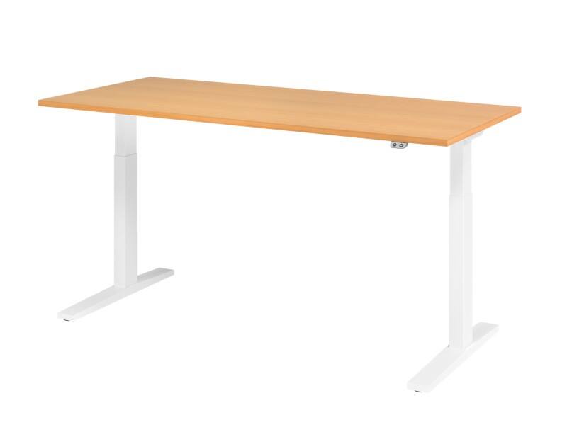 Bureau assis-debout Hammerbacher VXMKA Hauteur ajustable électriquement Hêtre C-Pied 1800 (L) x 800 (P) x 1200 (H) mm Acier, Aggloméré