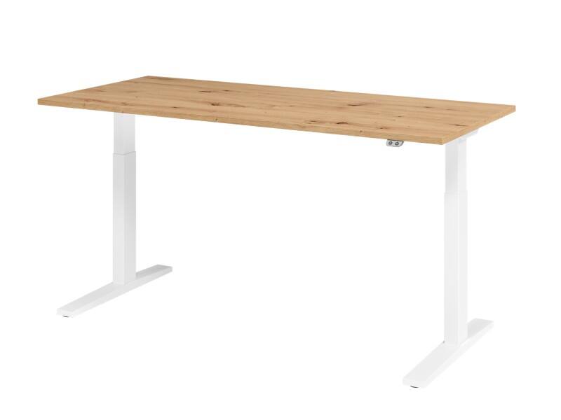 Bureau assis-debout Hammerbacher VXMKA Hauteur ajustable électriquement Chêne C-Pied 1800 (L) x 800 (P) x 1200 (H) mm Acier, Aggloméré