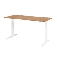 Hammerbacher VXMKA Elektrisch Höhenverstellbar Sitz-Stehschreibtisch Walnuss C-Fuß 1.800 (B) x 800 (T) x 1.200 (H) mm Spanplatte, Stahl