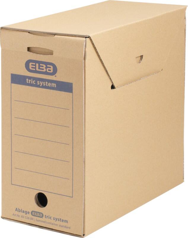 ELBA Tric Archivbox 100421091 A4 Wellpappe 15,8 (B) x 30,8 (T) x 33,3 (H) cm Braun  6 Stück