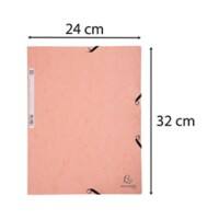 Chemise à 3 rabats Exacompta Aquarel 55527E A4 Carton pressé marbré Fermeture élastique 320 x 240 mm Corail