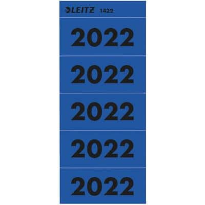 Étiquettes annuelles Leitz année 2022 Bleu 60 x 25,5 mm 100 unités
