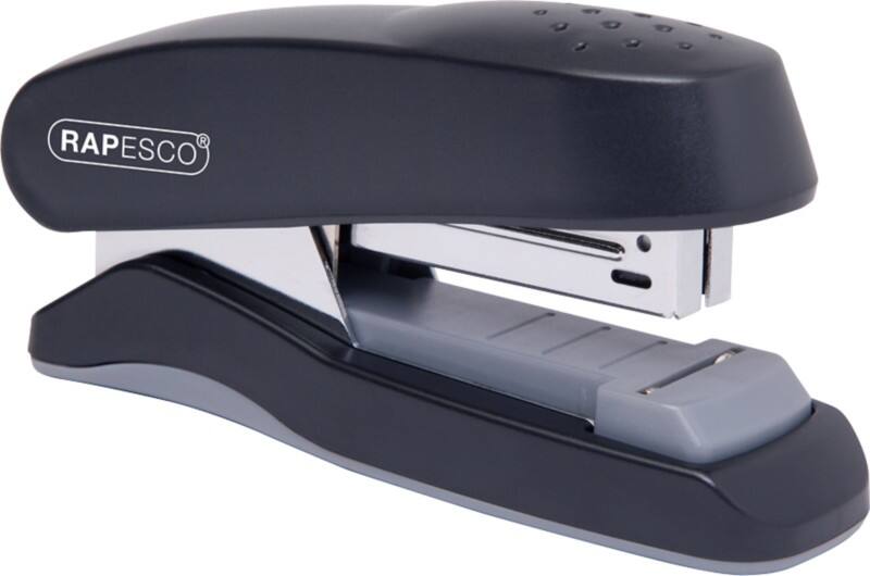 Rapesco Flachheftgerät Halbstreifen 25 Blatt Schwarz 24/6, 26/6 Kunststoff