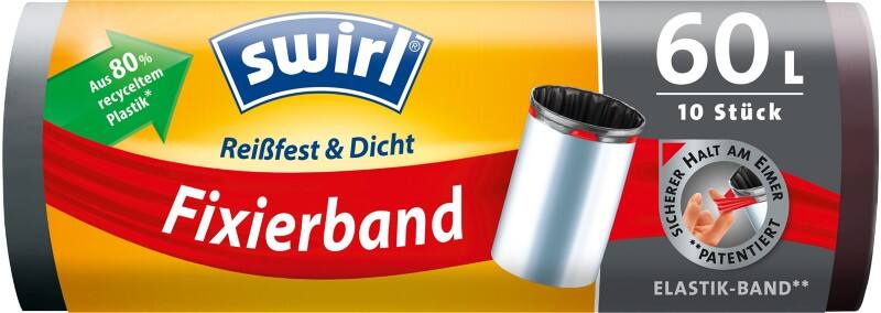 Swirl Müllbeutel 60 L  Schwarz 10 Stück