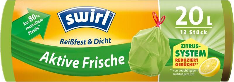 Sacs-poubelle Swirl Active Freshness 12 unités 13 x 5 x 5 cm