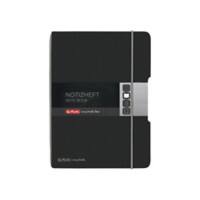 Herlitz Notizbuch A5 Gepunktet Kunstleder Schwarz