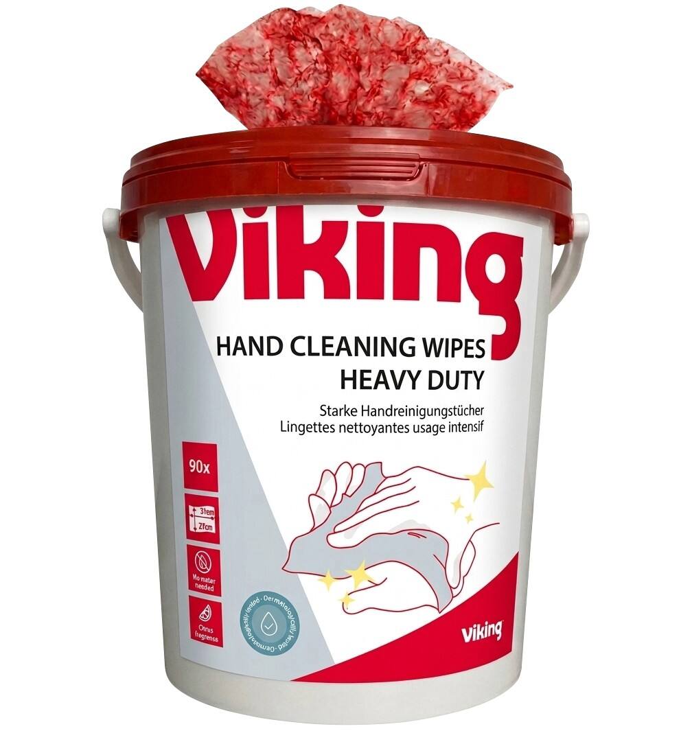 Viking Heavy Duty Wischtücher für Hände und Oberflächen Rot 1237081 90 Stück