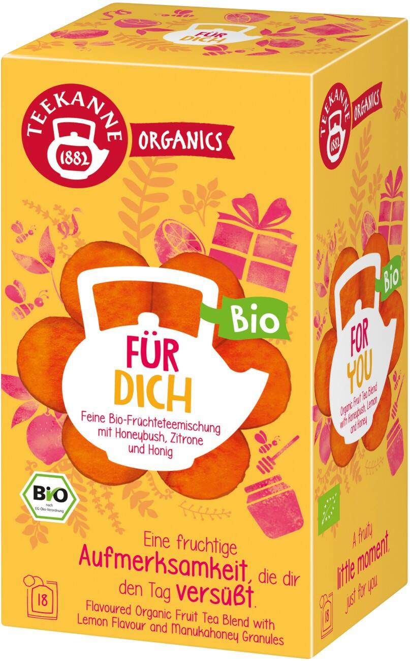 Thé TEEKANNE Für Dich Sans caféine Fruit Sachets Citron 18 unités