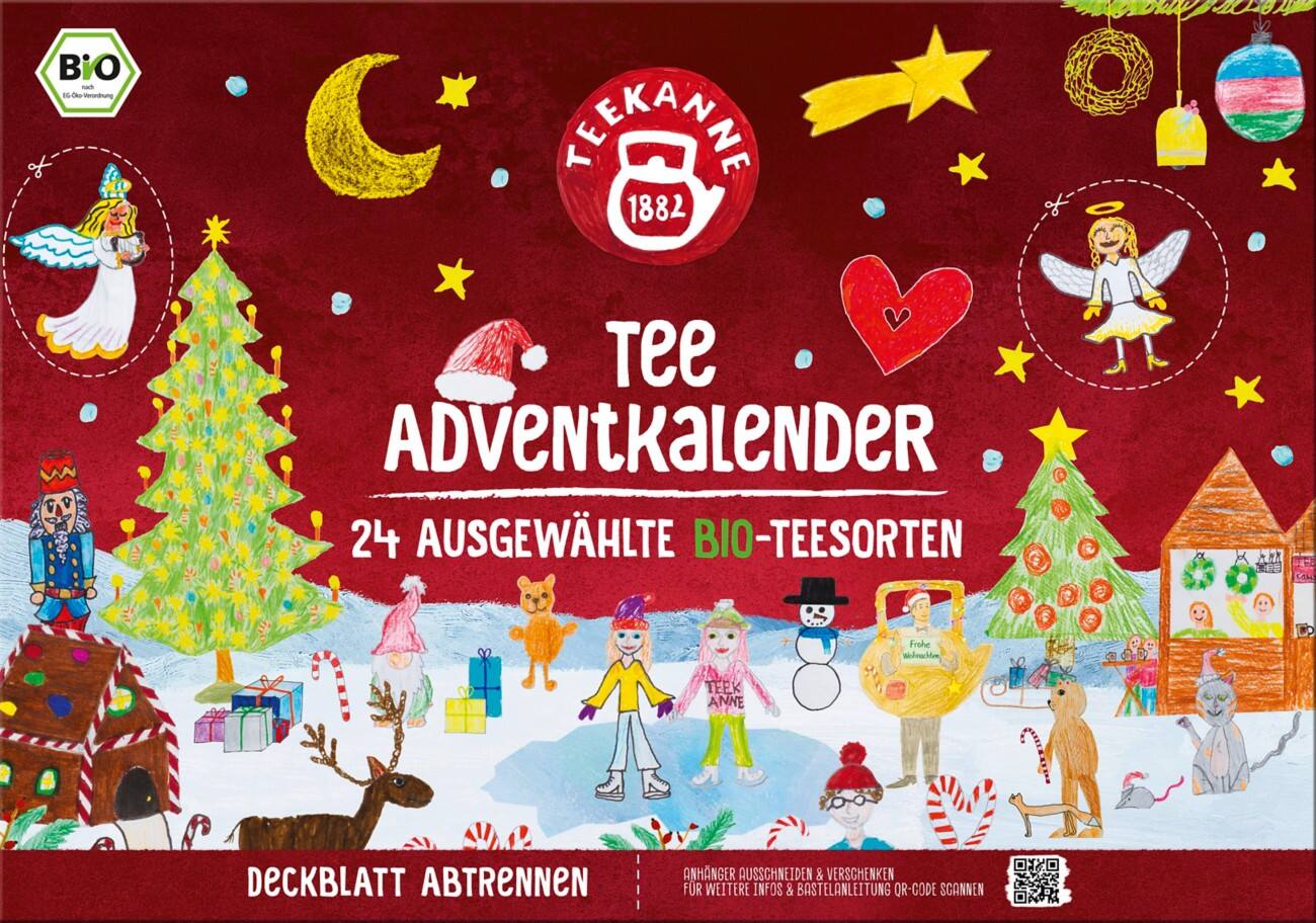 Thé TEEKANNE Calendrier de l’Avent Sans caféine Tisane Assortiment 24 unités