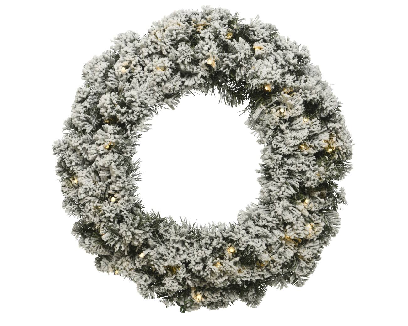 EVERLANDS Kranz Imperial Vorbeleuchtet Snowy 35 cm