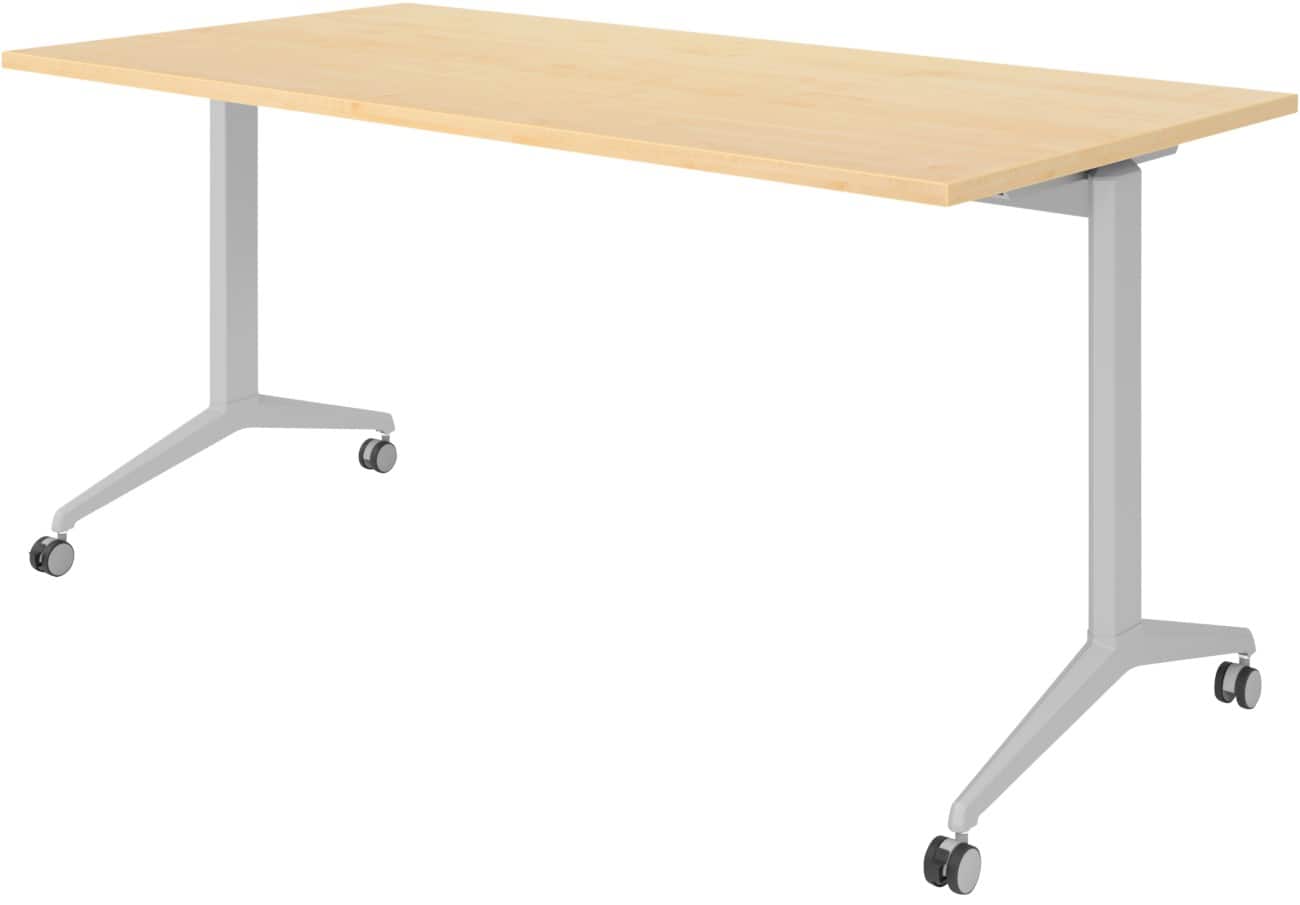 Table rabattable Hammerbacher Acier, aggloméré Argenté 160 x 800 x 750 mm