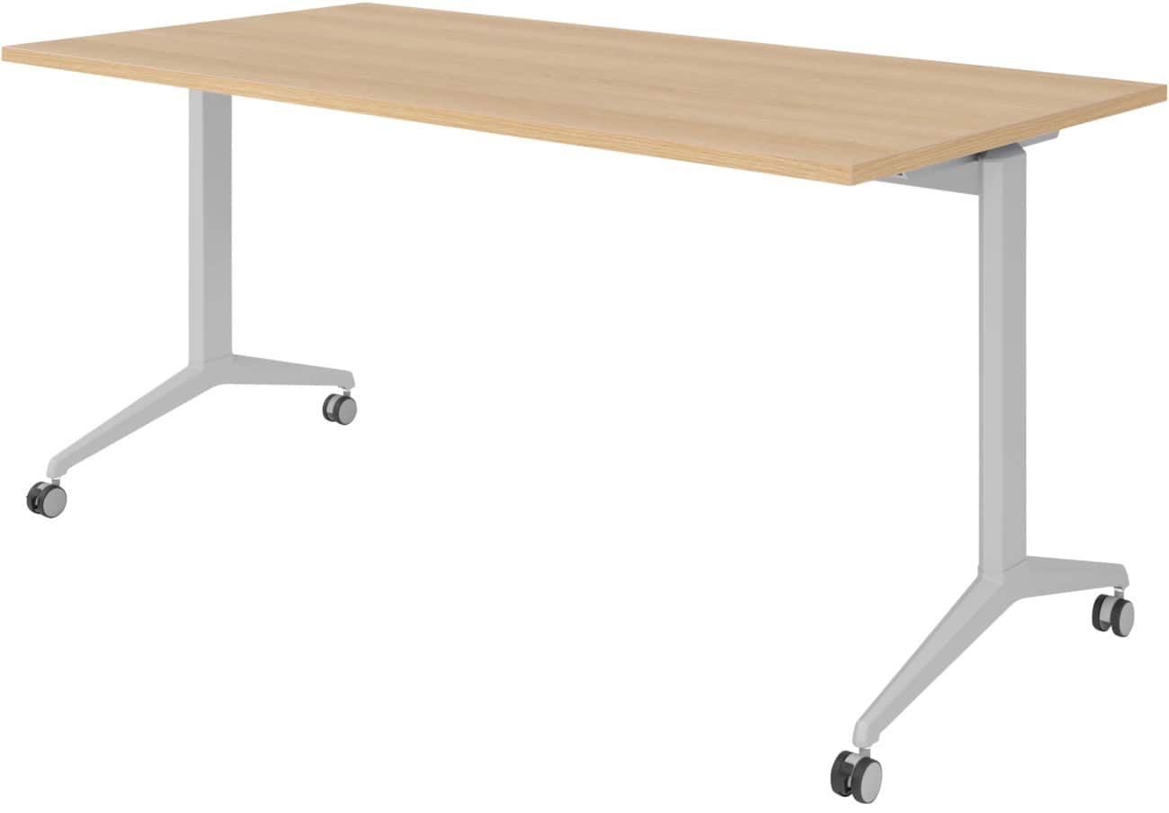 Table rabattable Hammerbacher Acier, aggloméré Argenté 160 x 800 x 750 mm