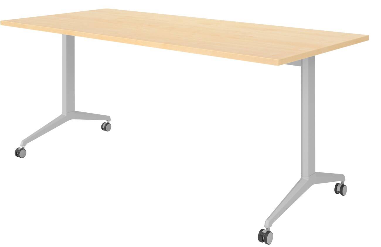 Table rabattable Hammerbacher Acier, aggloméré Argenté 180 x 800 x 750 mm