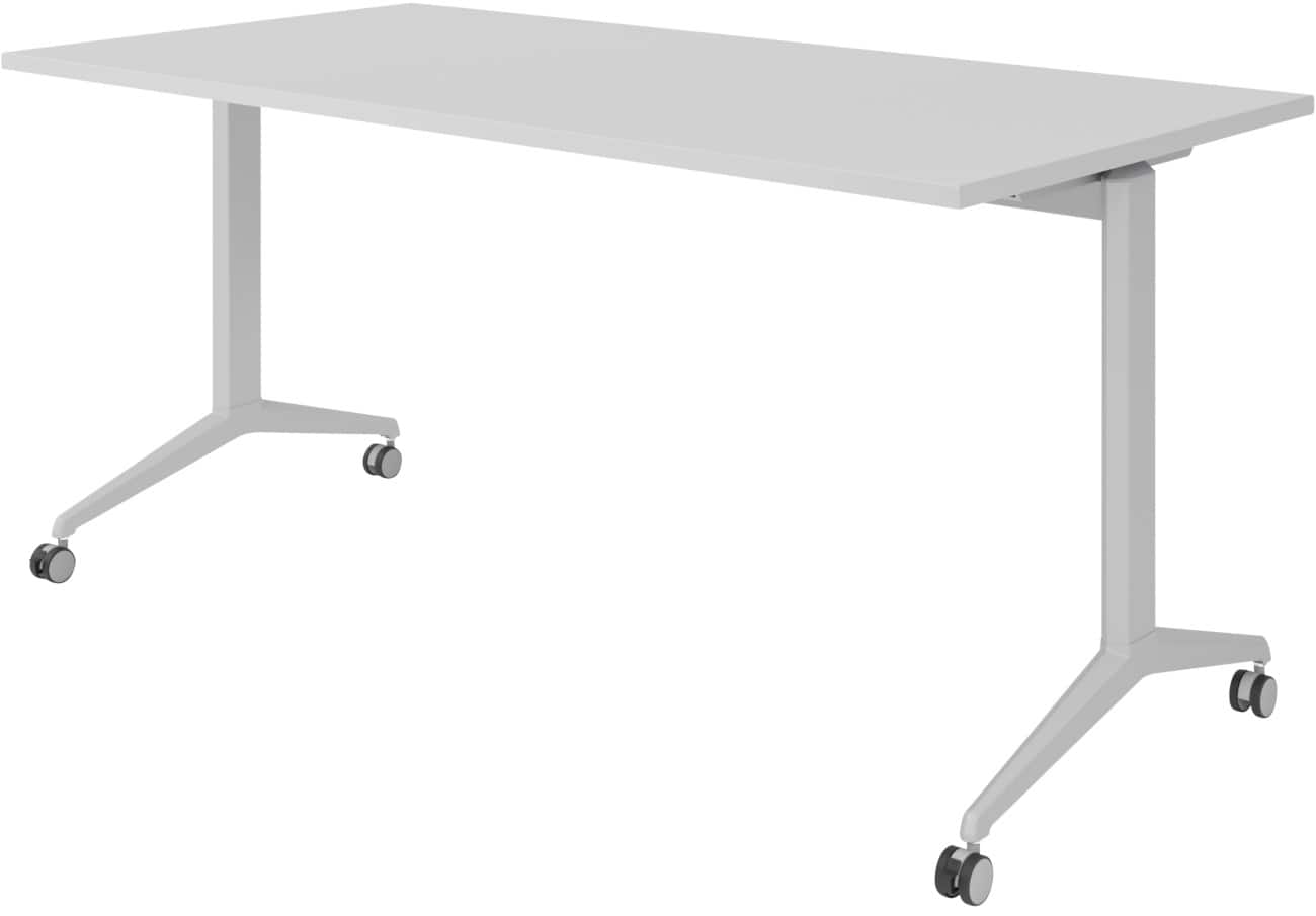 Table rabattable Hammerbacher Acier, aggloméré Argenté 160 x 800 x 750 mm