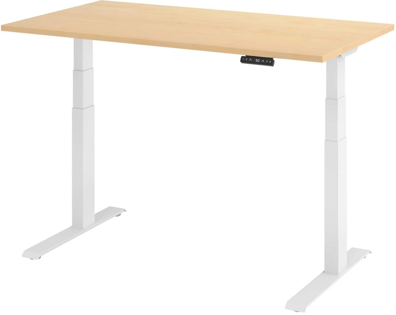 Bureau assis-debout Hammerbacher Hauteur ajustable électriquement Rectangulaire Piètement en C 1400 (l) x 800 (p) x 1290 (h) mm Acier, aggloméré