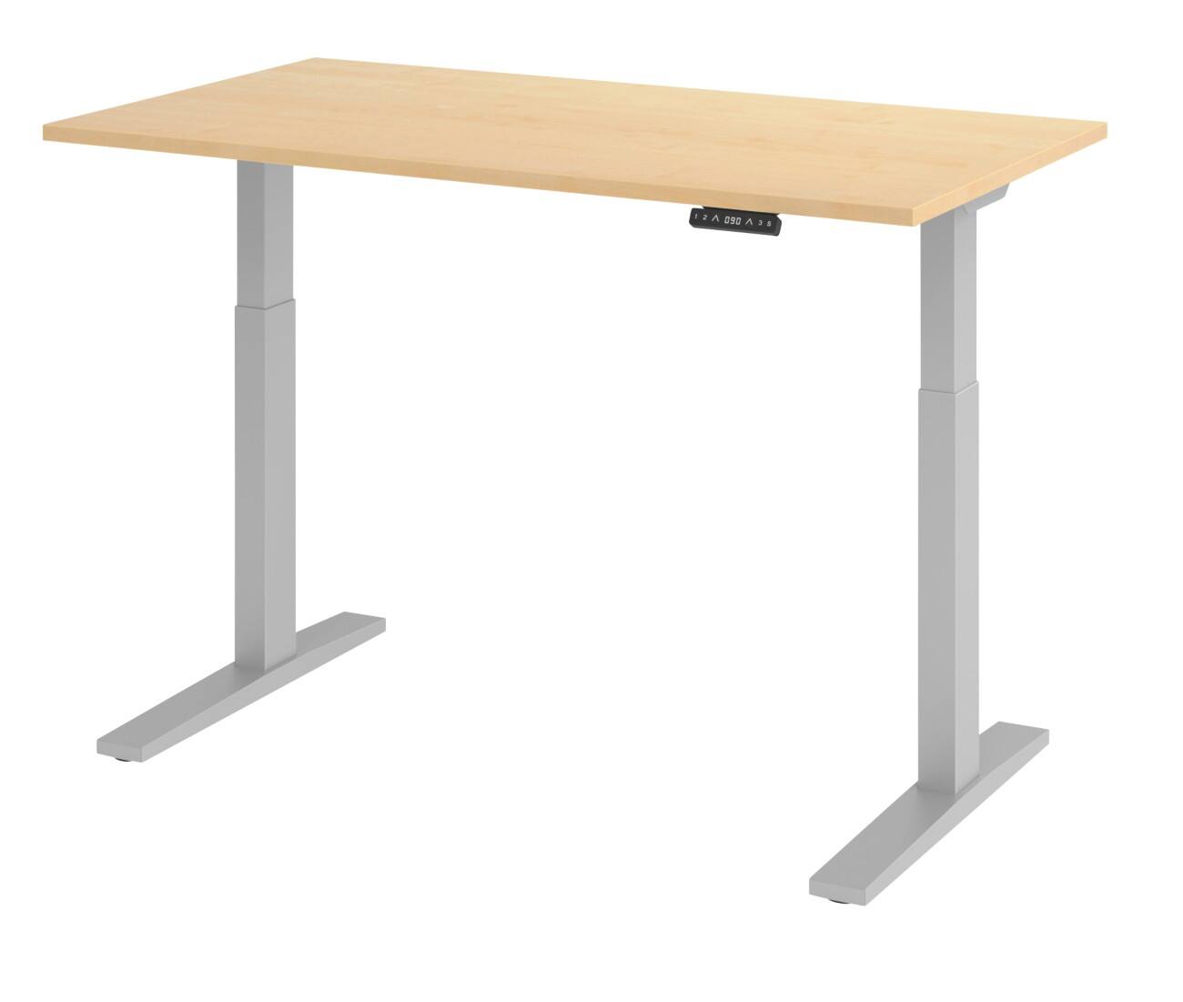 Bureau assis-debout Hammerbacher Hauteur ajustable électriquement Rectangulaire Piètement en C 1400 (l) x 800 (p) x 1200 (h) mm Acier, aggloméré