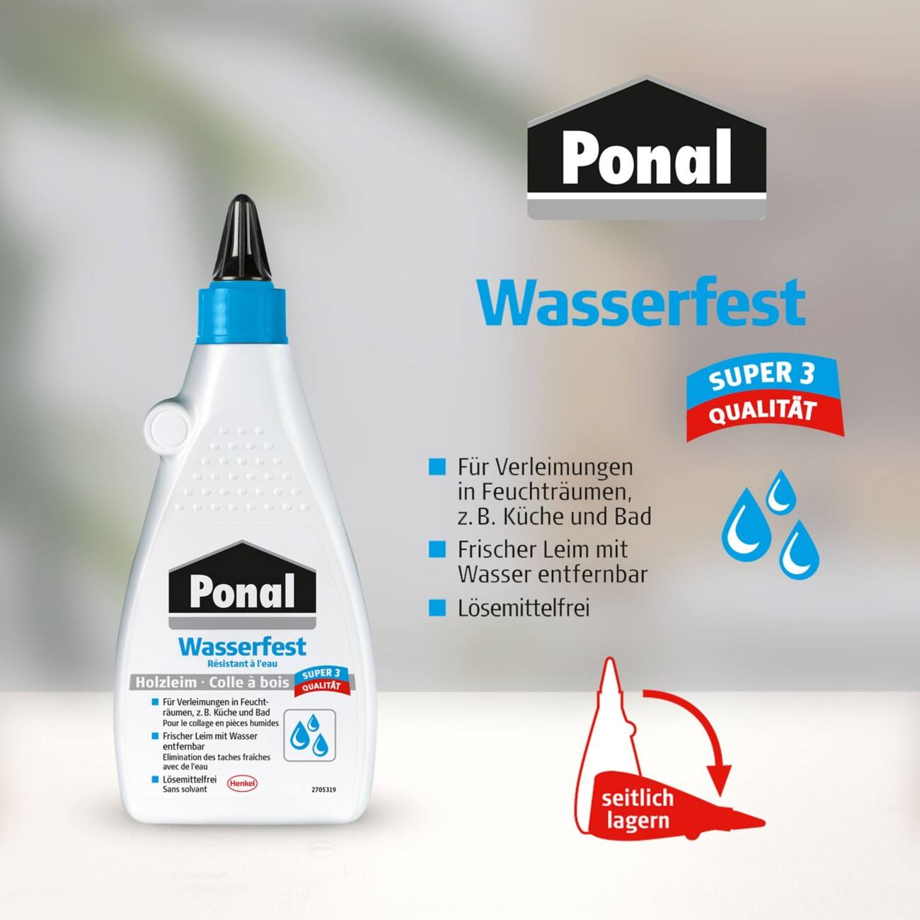 Ponal Wasserfest Holzleim Weiß 225 g
